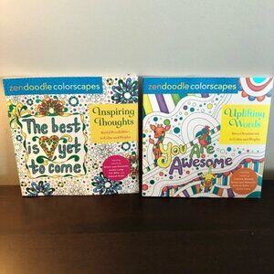 🎁6/$40🎁 2 Uplifting Inspiration Zendoodle Coloring Book